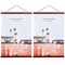 2 Pack Magnetic Poster Hanger Frame, 9x24 9x12 9x11 Light Wood Wooden Magnet Canvas Artwork Print Dowel Poster Hangers Frames Hanging Kit (Mahogany, 9",2 Packs)